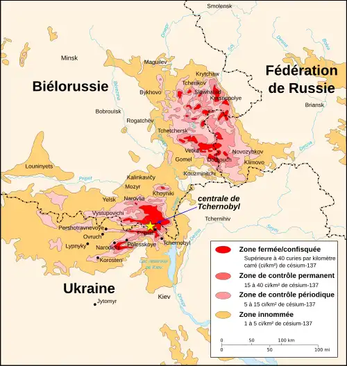 Radiations dues à l'accident Tchernobyl (1996)