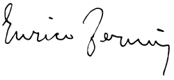 signature d'Enrico Fermi
