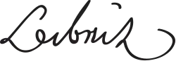 signature de Gottfried Wilhelm Leibniz