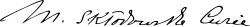 Signature de Marie Curie