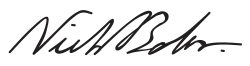 signature de Niels Bohr