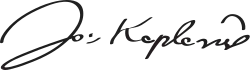 Signature de Johannes Kepler